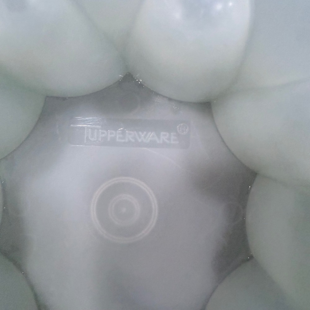 TUPPERWARE JEL-RING Jello MOLD 3 Piece Mold, insert, & Lid Green 1201 1202 1203 - Picture 4 of 8